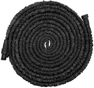 Expandable Garden Hose Triple-layer Core 3/4" Fittings 25ft Black - Picture 1 of 7