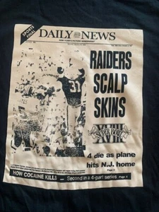 Raiders Super Bowl 1984 NEW Men's 2x T-shirt (original newspaper) - Picture 1 of 3