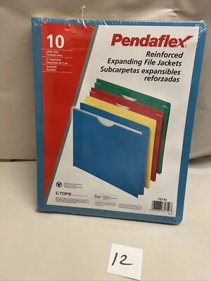 Pendaflex Reinforced 2" Expansion File Jackets, Assorted Colors, Letter, 10 per - Image 1 of 4