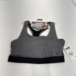 NWT Womens Avia Gray/Black Racerback Sports Bra Size Small - Picture 1 of 1