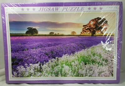 1000 pc Purple Lavender Flower Sunset Beautiful Tree Jigsaw Puzzle SEALED NEW - Image 1 of 4