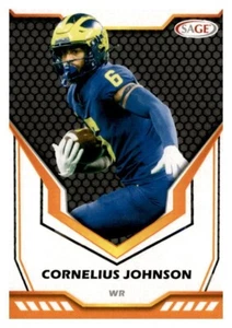 Zwei Karten Lot 2024 Sage High Series Cornelius Johnson #178 Rookie Michigan - Bild 1 von 1