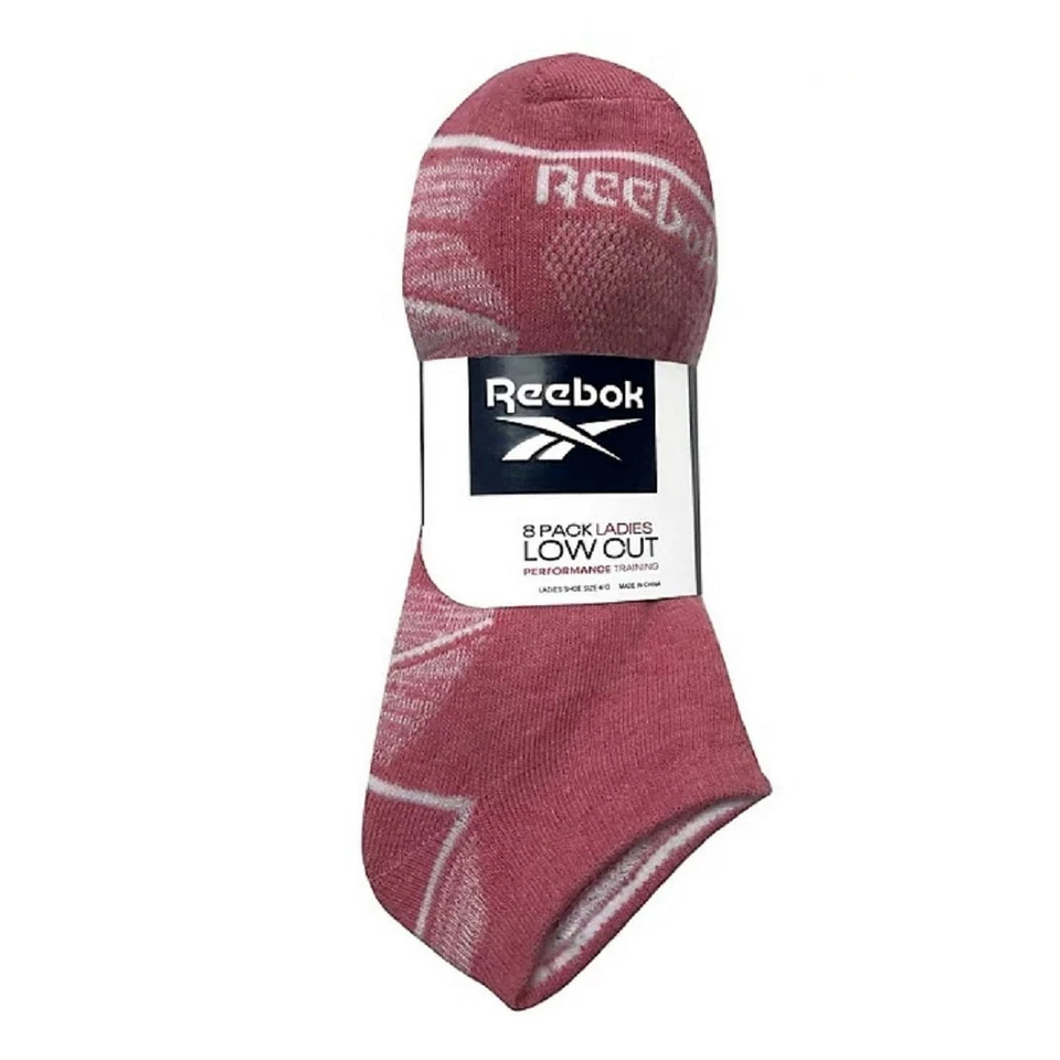 Reebok Ladies Cushion Low Cut Socks (8 Pack) Size 4-10