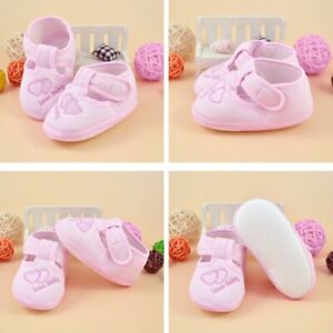 Newborn Girl Boy Soft Sole Crib Toddler Shoes Canvas Sneaker 