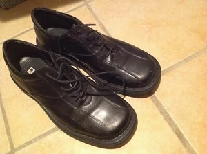Brown Shoe Black Leather Men's Oxfords Size 10M - Picture 1 of 8