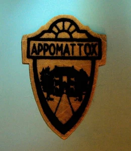 Appomattox Virginia Patch Vintage Forma Scudo 3 3/4 x 5 1/4 - Foto 1 di 1