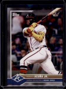 2022 Topps X Bobby Witt Jr. Crown Collection Crown Jewels Relics #4 Ronald Acuna