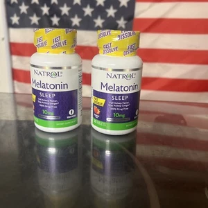 Natrol Melatonin Fast Dissolve - Citrus 10 mg 30 Tab 2 Bottles - Picture 1 of 3