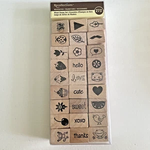 Recollections Necessities - Wood Stamp Set - 27 Pieces  - Picture 1 of 7