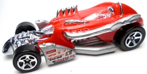 1997 HOT WHEELS SALTFLAT RACER RED & CHROME 1:64 DIECAST 3 1/8" RACE CAR - Picture 1 of 6