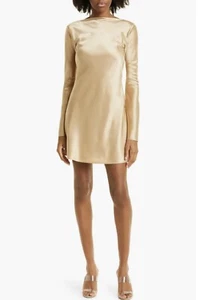 Cult Gaia Women’s New Milla Embellished Knot Long Sleeve Satin Minidress Size 8 - Picture 1 of 13