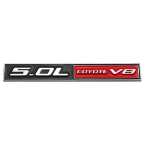 2x 5.0L COYOTE V8 Logo Emblem 5.0 Engine Bagde Metal Sticker black+red+sliver - Picture 1 of 1
