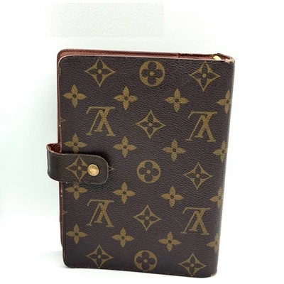 Louis Vuitton Agenda MM R20105 Sistema Marrón Organizador Cubierta con LV DDP Usado Foto 1 de 4