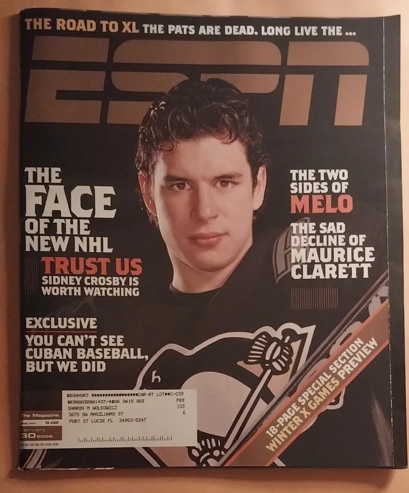 Журнал ESPN - Сидни Кросби - выпуск 30 января 2006 г.  - Изображение 1 из 1
