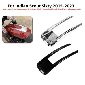 Motorcycle Chrome Front Fender Upper Cover Accent Trim For Indian Scout 15-23 - Picture 1 of 8