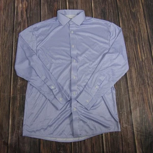 Collars & Co Hemd Herren mittelblau gestreift Button Down Langarm Polyester - Bild 1 von 6