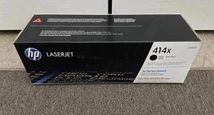 Genuine HP 414X High Yield BLACK Toner Cartridge OEM **NEW & SEALED** - Afbeelding 1 van 2
