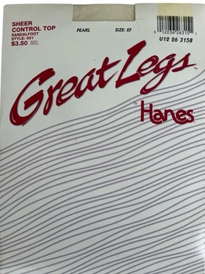 Pantimedias Hanes Great Legs Sheer Control Top Sandalio Color Perla Talla EF #691 Foto 1 de 2