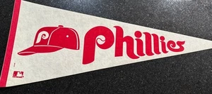 Vintage 1969 Philadelphia Phillies MLB Full Size Thick Felt Stadium Pennant 29" - Picture 1 of 11
