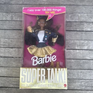 1994 Barbie Super Talk African American Black Doll #12379 Mattel NRFB - Picture 1 of 10