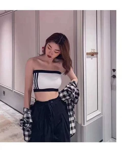 Mujeres Sujetador Bandeau Sin Costuras Sin Tirantes Top Yoga Deportes Camisa Tubo Moda - Imagen 1 de 17