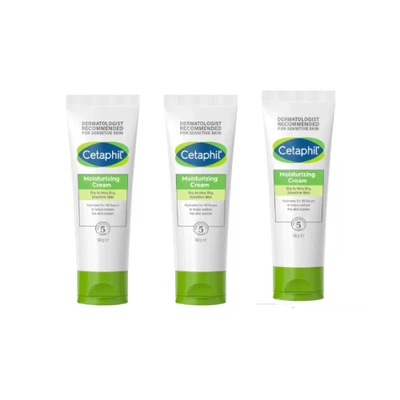 Cetaphil Moisturizing Cream Dry To Very Dry , Sensitive Skin 100g ( Pack of 3 ) - Image 1 of 2