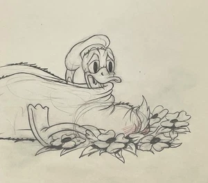 Donald Duck Production Drawing Disney Original Cel Moose Hunters 1937 - Picture 1 of 3