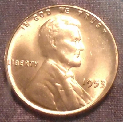 1953 Wheat Cent BU Near FuLL Red BRILLIANT UNCIRCULATED Many BU Dates In STORE! - Image 1 of 3