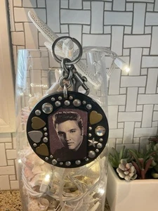 COACH X ELVIS Ltd Ed. RIVET/STUDS BLACK Bag Charm Keychain - Picture 1 of 4