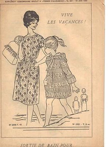 PATRON DE COUTURE Sorties de bain taille 42 et fillette 8 ans - Picture 1 of 1