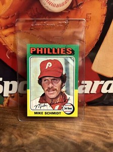 1975 TOPPS BASEBALL SET BREAK 70 MIKE SCHMIDT PHILS NM+ Sharp