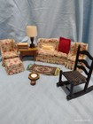 Vintage Dollhouse Miniatures Lot Living Room 