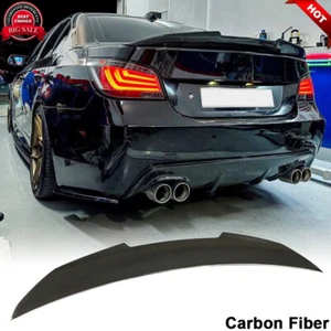 Real Carbon Rear Trunk Spoiler Wing Lip For BMW E60 525i 530i 540i 550i M5 04-09 - Picture 1 of 12