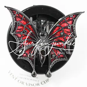 Bath Body Works Scentportable Holder Car Visor Vent Halloween Red Butterfly 2024 - Picture 1 of 2