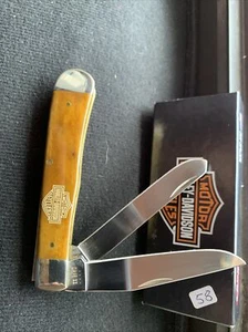 CASE XX TRAPPER KNIFE 6254 ANTIQUE BONE HARLEY-DAVIDSON w/BOX 2022 - Picture 1 of 4