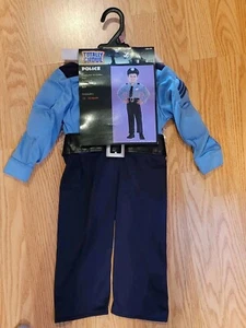 New TODDLER HALLOWEEN POLICEMAN COSTUME SIZE 12-18 MONTHS MUSCLES - Picture 1 of 5