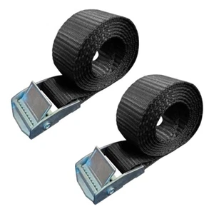 Paquete de 2 correas de amarre sin fin con hebilla de leva de 1" x 3 pies EE. UU. para motocicleta bicicleta barco - Imagen 1 de 7