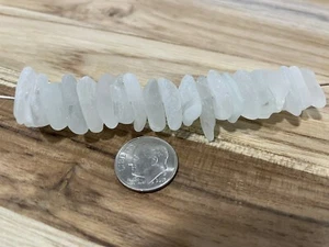 Sea Glass - 20 Small White Center Drilled - Picture 1 of 3