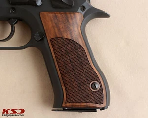 KSD Brand Jericho 941 F / FS Compatible Walnut Grips Dragon Skin - Picture 1 of 2