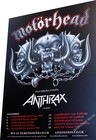 MOTORHEAD Tour Flyer w/ Anthrax 2012 November UK TOUR Mint rare Original 2-Sided