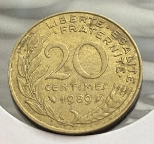 1989 France 20 Centimes - Picture 1 of 2