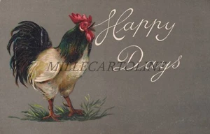 GRUSS - Happy Days, Hahn kräht, Postkarte - Bild 1 von 2