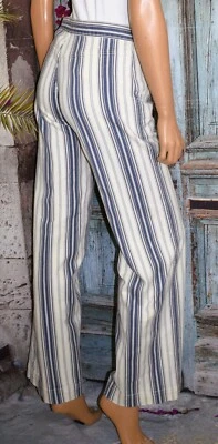 Pantalones con cordón a rayas JOHNNY WAS talla X pequeños Foto 1 de 4