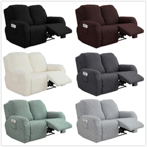 2 Seat Recliner Sofa Cover Armchair Sofa Couch Cover Loveseat Sofa Slipcover New - Picture 1 of 81