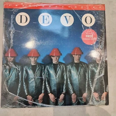 Freedom Of Choice + Poster Devo vinyl LP album record UK V2162 - Image 1 of 4