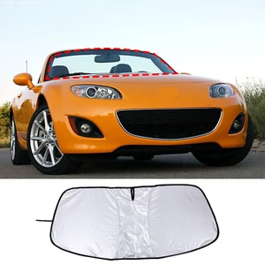 Front Car Sun Shade Windshield Window Sunshade Cover Trim For Mazda MX-5 2009-15 - Picture 1 of 15