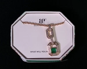 Bomb Party Necklace May Birthday 2025 NK47871 Lush Luxe Life Emerald Yellow Gold - Picture 1 of 4