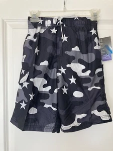 Kanu Surf Avalon Boys Swim Trunks with UPF 50+ Medium 10/12 Camo Black Jack NWT - Picture 1 of 3