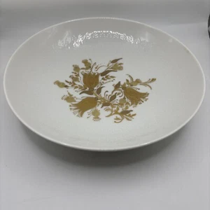 Bjorn Wiinblad Rosenthal Romanze Campagna Round Bowl Gold Flowers No Trim - Picture 1 of 6