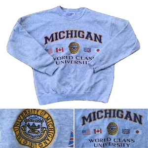 Vintage Michigan World Class University University Of Michigan Sweatshirt L - Picture 1 of 12